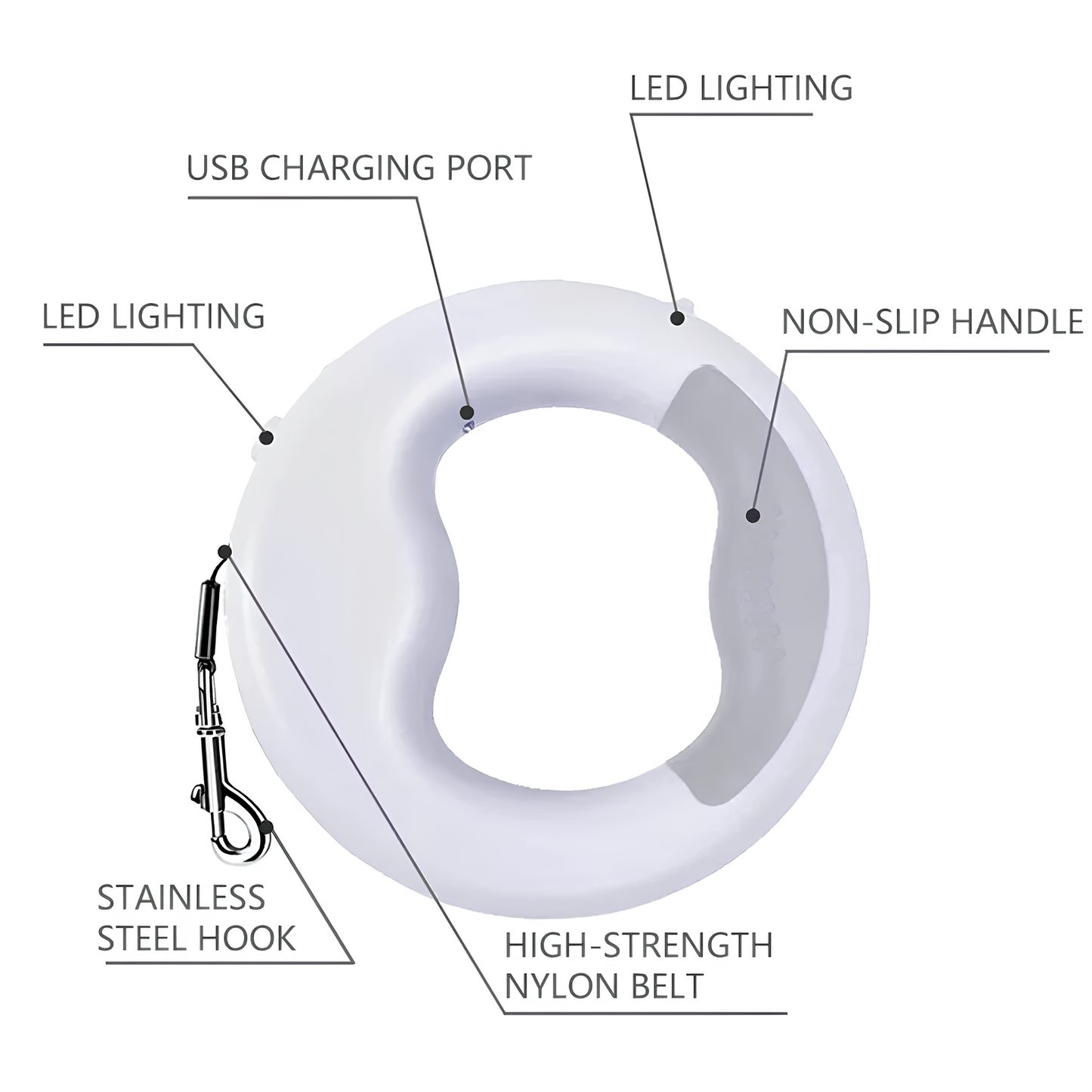 TDLY™ Walking Strap – Retractable Dog Leash